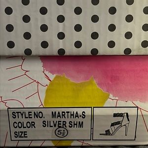 Silver sparkling high heels